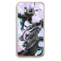 Pastel zwart: Samsung Galaxy J3 (2016) Transparant Hoesje