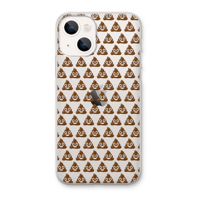 Poop emoji: iPhone 13 Transparant Hoesje