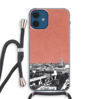 Marrakech Skyline : iPhone 12 mini Transparant Hoesje met koord