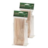 100x houten wegwerp lepels bestek 18 cm bio/eco