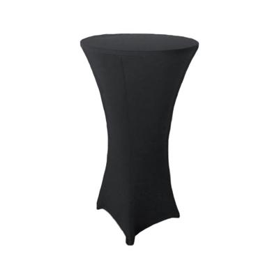 Sunnydays nette afdekhoes voor een statafel - zwart - spandex elastiek - Dia 80 cm x H 110 cm