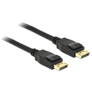 Delock 83808 DisplayPort-kabel DisplayPort Aansluitkabel DisplayPort-stekker, DisplayPort-stekker 5.00 m Zwart Vergulde steekcontacten