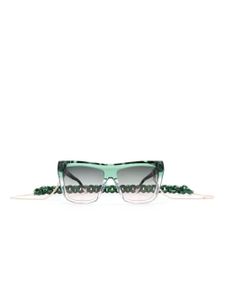 MISSONI EYEWEAR lunettes de soleil à effet écailles de tortue - Vert