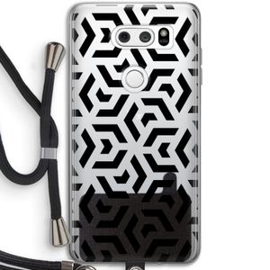 Crazy pattern: LG V30 Transparant Hoesje met koord