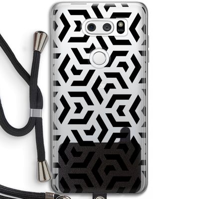 Crazy pattern: LG V30 Transparant Hoesje met koord