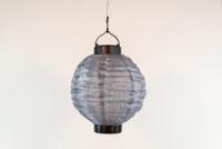 Solar lampion grijs 20 cm led warm wit - Annas collection