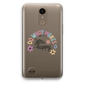 Happy days: LG K10 (2017) Transparant Hoesje