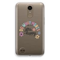 Happy days: LG K10 (2017) Transparant Hoesje