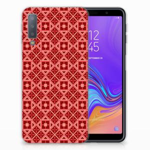 Samsung Galaxy A7 (2018) TPU bumper Batik Rood