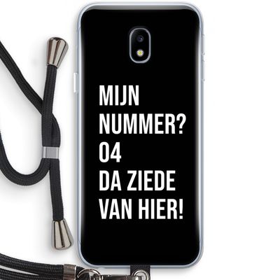 Da ziede van hier - Zwart: Samsung Galaxy J3 (2017) Transparant Hoesje met koord