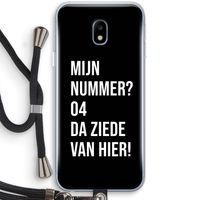 Da ziede van hier - Zwart: Samsung Galaxy J3 (2017) Transparant Hoesje met koord