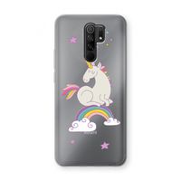 Regenboog eenhoorn: Xiaomi Redmi 9 Transparant Hoesje