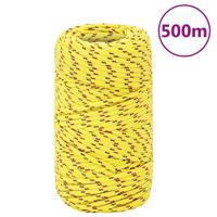 VidaXL Boottouw 2 mm 500 m polypropyleen geel