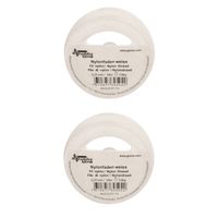 2x rollen nylon hobby draad wit 0.25 mm x 50 meter