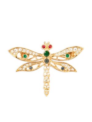 Susan Caplan Vintage broche Attwood & Sawyer à ornements en cristal (années 1980)