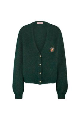 Feddie lurex cardigan - dark green - 13345