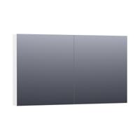 Brauer Impress Deluxe Spiegelkast - 120 cm - met interne en externe Verlichting - 2 Dubbelzijdige Spiegeldeuren - Mat Wit