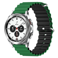 Ocean Style bandje - Groen / zwart - Samsung Galaxy Watch 4 Classic - 42mm & 46mm - thumbnail