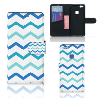 Huawei P10 Lite | Telefoon Hoesje | Zigzag Blauw