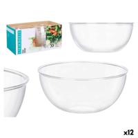 Bordenset Leknes CK80678-1 CK80678-1 Transparant Plastic 3,5 L 25,5 x 12,5 x 25,5 cm (12 Stuks)