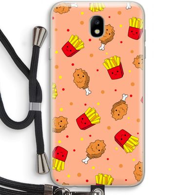 Chicken 'n Fries: Samsung Galaxy J7 (2017) Transparant Hoesje met koord