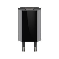 Goobay USB-A adapter - USB-A oplader - CEE 7/16 - USB-A adapter - 1 poorts - slim - 1000mA - 5W - zwart Goobay USB-A adapter - USB-A oplader - CEE 7/16 - USB-A adapter - 1 poorts - slim - 1000mA - 5W - zwart
