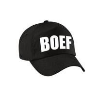 Boef verkleed pet / baseball cap - zwart - voor jongens en meisjes - verkleed hoofddeksel - thumbnail