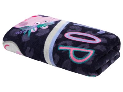 Kinder poncho of handdoek (Handdoek, Zwart)