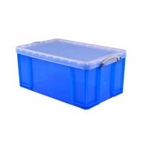 Opbergbox ru 64ltr 710x440x310mm transp blauw