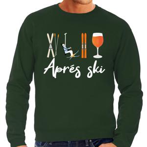 Apres ski sweater voor heren - Apres Ski - groen - wintersport - snowboarden