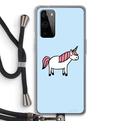 Eenhoorn: OnePlus 9 Pro Transparant Hoesje met koord
