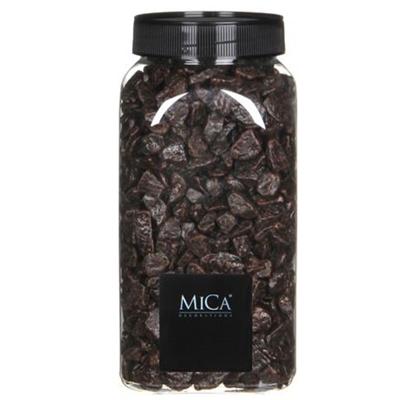 Mica Decorations Decoratie/hobby steentjes - donkerbruin - 650 ml - 5-8 mm