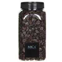 Mica Decorations Decoratie/hobby steentjes - donkerbruin - 650 ml - 5-8 mm