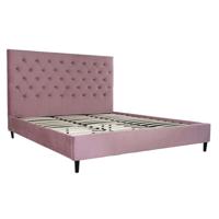 Bed DKD Home Decor Hout Metaal Roze 180 x 200 cm 187 x 210 x 137 cm
