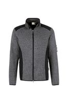 Hakro 836 Knitted fleece jacket Dawson - Mottled Anthracite - XS