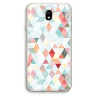 Gekleurde driehoekjes pastel: Samsung Galaxy J7 (2017) Transparant Hoesje