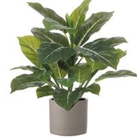 Groene Philodendron kunstplant 49 cm in bloempot taupe Dia 15 cm