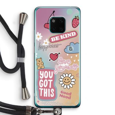 Positivity: Huawei Mate 20 Pro Transparant Hoesje met koord