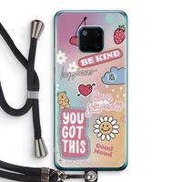 Positivity: Huawei Mate 20 Pro Transparant Hoesje met koord