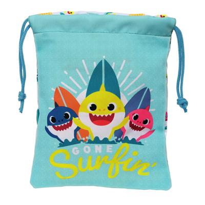 Snacktas Baby Shark Surfing Blauw Wit PVC 20 x 25 x 1 cm Zak