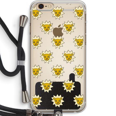 Leeuwenkoppen: iPhone 6 PLUS / 6S PLUS Transparant Hoesje met koord