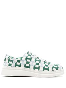 Camper baskets à motif monogrammé - Vert