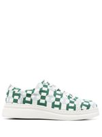 Camper baskets à motif monogrammé - Vert