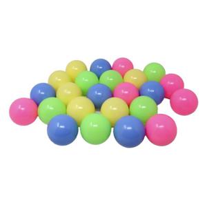 Kunststof ballenbak ballen - felle vrolijke kleuren - 24x stuks - ca 6 cm   -