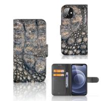 Apple iPhone 12 Mini | Telefoonhoesje | Met pasjeshouder | Krokodillenprint