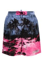 DSQUARED2 short de bain à imprimé tropical - Bleu - thumbnail