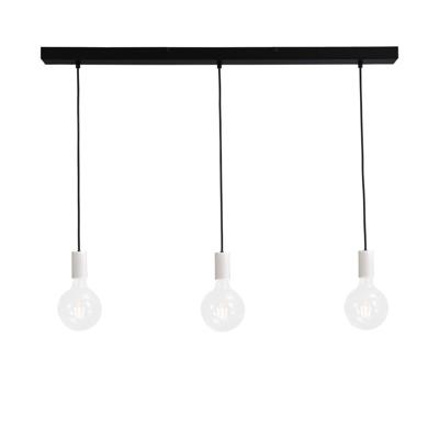 Masterlight Witte pendel hanglampConcepto 3-lichts met zwart - 2237-06-100-3