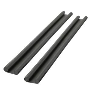 Tochtstrip - 4x - tochtwering - zwart - foam - 93 x 9 x 3 cm - deur tochtstopper