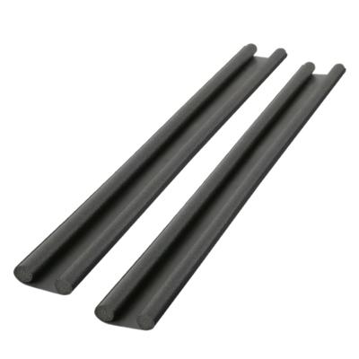 Tochtstrip - 4x - tochtwering - zwart - foam - 93 x 9 x 3 cm - deur tochtstopper