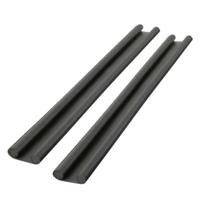 Tochtstrip - 4x - tochtwering - zwart - foam - 93 x 9 x 3 cm - deur tochtstopper